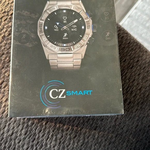 Citizen Silver and Black Smartwatch with Stainless Steel Design - Picture 3 of 5